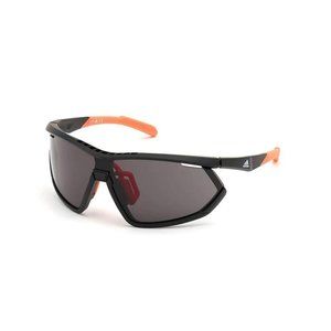 Adidas Sport Sunglasses 0SP0002/S 02A for Men with Matte black Frame & Grey Lens